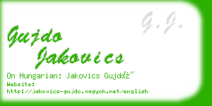 gujdo jakovics business card
